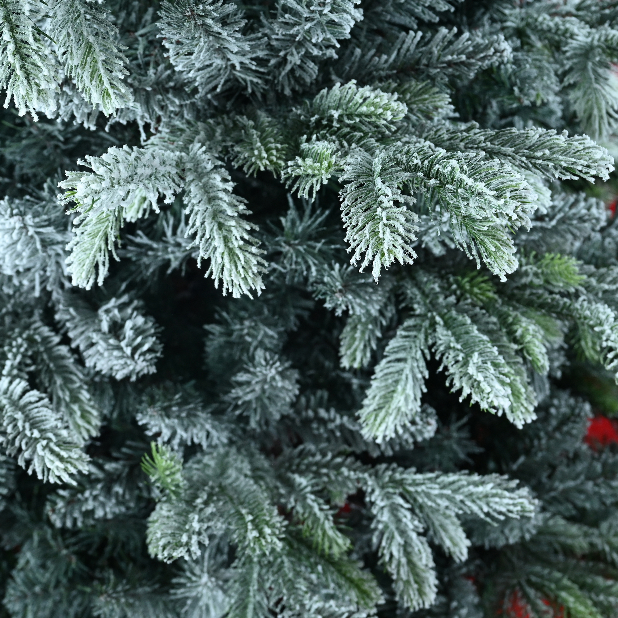 NEW-Gradient Flocked Christmas Tree - PVC and PE with Iron Base