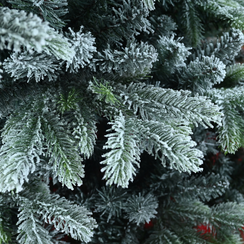 NEW-Gradient Flocked Christmas Tree - PVC and PE with Iron Base