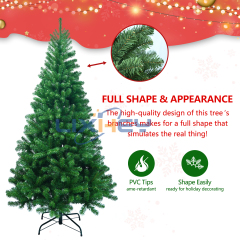 LIXHEY-Vibrant PVC+PE Christmas Tree - Sturdy Iron Base"