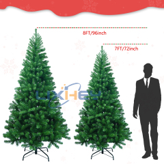 LIXHEY-Vibrant PVC+PE Christmas Tree - Sturdy Iron Base"