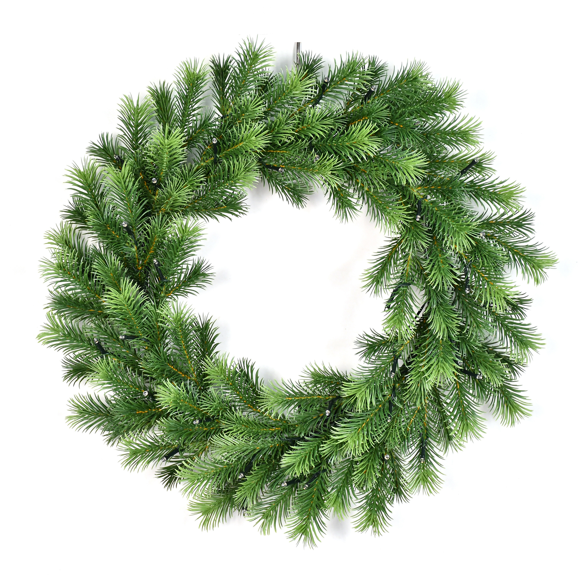 LIXHEY-Warm Glow PE Christmas Wreath - Customizable Sizes