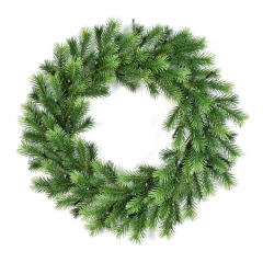 LIXHEY-Warm Glow PE Christmas Wreath - Customizable Sizes