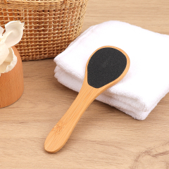 Round Scrubber Bamboo Handle Foot File