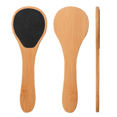 Round Scrubber Bamboo Handle Foot File