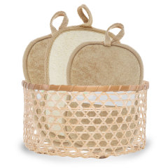 Double Side Different Material Shower Sponge