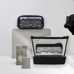 2 Design Black And White Cosmetic Bag