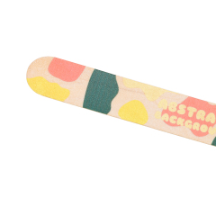 Colorful One-side Pattern Bamboo Nail File