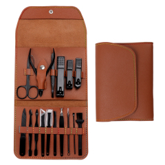 Professional Stainless Steel Nail Tools Grooming Kit 16pcs Manicure Set