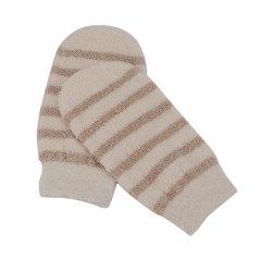 条纹图案白手套