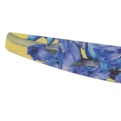 Dark Blue Pattern Curved Bamboo File