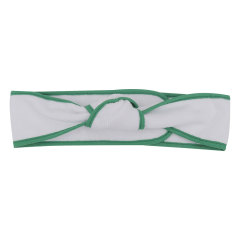 White Headband With Red And Green Edge