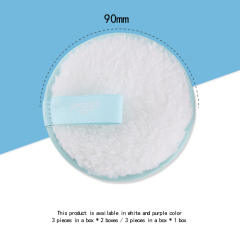 Luxury Microfiber Plush Custom Tag Makeup Remover Pad