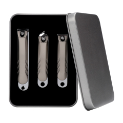3 PCS Nail Clipper Set With Metal Box