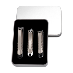 3 PCS Nail Clipper Set With Metal Box