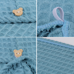 Blue Waffle Dry Hair Cap