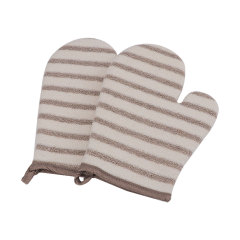 去角质棕色纹理白手套