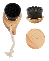 Period Black Hair Bamboo Facial Brush