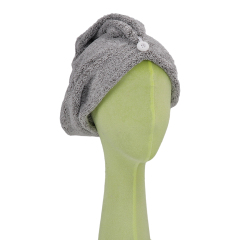 Soft And Fluffy Grey Dry Hair Cap