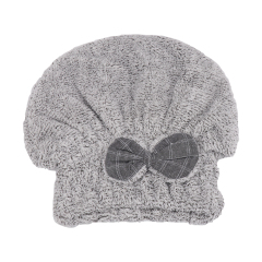 Grey Bow Dry Hair Cap