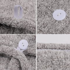 Soft And Fluffy Grey Dry Hair Cap