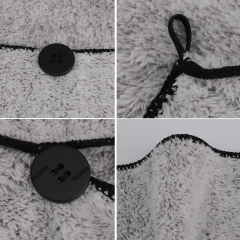 Big Grey Plush Dry Hair Cap