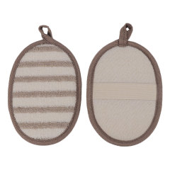 椭圆形棕色图案白色海绵