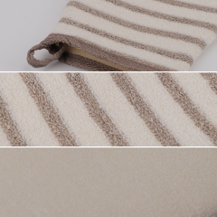 去角质棕色纹理白手套