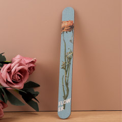 Flower Printed Nail File Strips Bamboo Nail Buffering Files