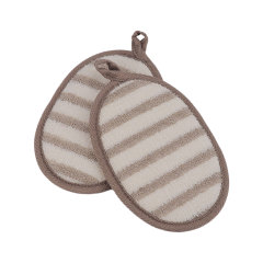 椭圆形棕色图案白色海绵