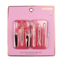 7 PCS Pink And Rose Gold Manicure Set