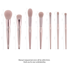 7 PCS Rose Pink Theme Makeup Brush Set
