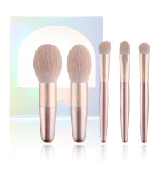 Short Handle Brown Makeup Brush 5 PCS Set