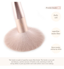 Short Handle Brown Makeup Brush 5 PCS Set