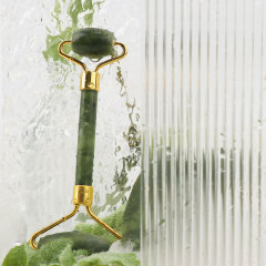 深绿色热销玉石滚轮刮痧套装