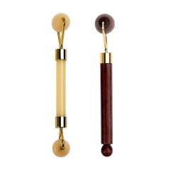 Bronze And Yellow Color Jade Roller 2 PCS Set
