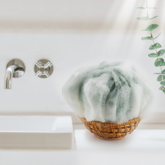 双混色定制布艺箍沐浴花球