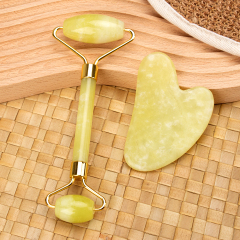 Arc Design Jade Roller&Guasha Set Lemon For Facial Care