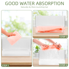 超吸水浅粉色干发帽