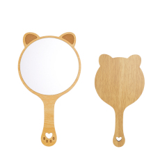木柄猫形镜子