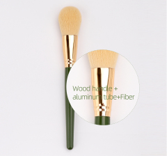 Professional 11 PCS Yellow And Green Makeup Brush Series