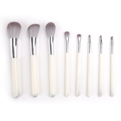 8 PCS Gray Elegant White Makeup Brush Set With Bag Package