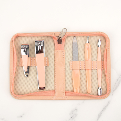 5 PCS Light Orange Pink Exquisite Manicure Set