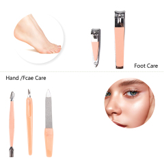 5 PCS Light Orange Pink Exquisite Manicure Set