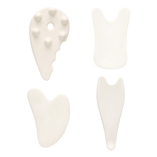 各种异形白玉按摩工具