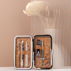 Wood Grain Bag 5 PCS Manicure Set
