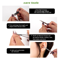 Wood Grain Bag 5 PCS Manicure Set