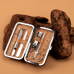 Wood Grain Bag 5 PCS Manicure Set