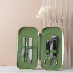 Green Color 6 PCS Manicure Set Natural Style
