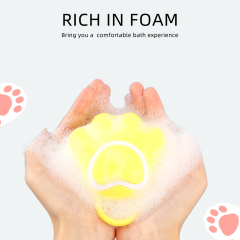 三色猫爪形硅胶淋浴刷