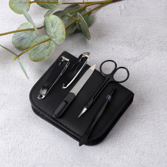 Premium 5 PCS Black Manicure Set With Painting Tools